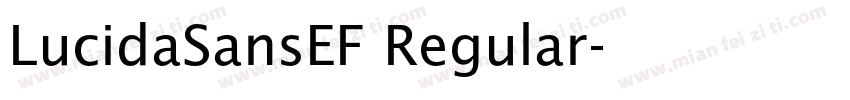 LucidaSansEF Regular字体转换